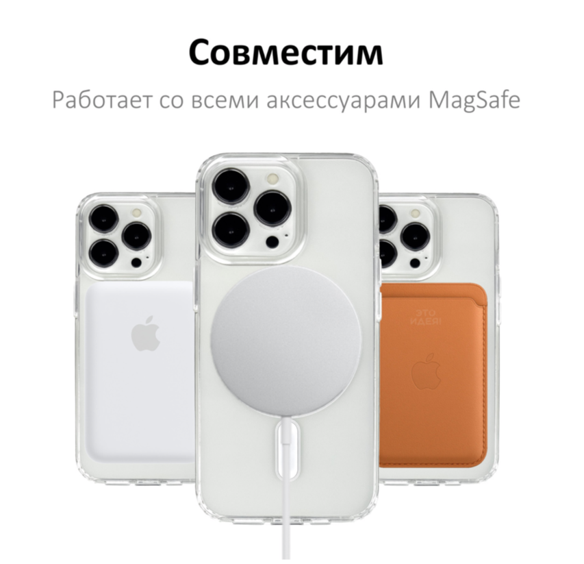 Чехол для iPhone 13 Pro Clear Case MagSafe. Фото N4