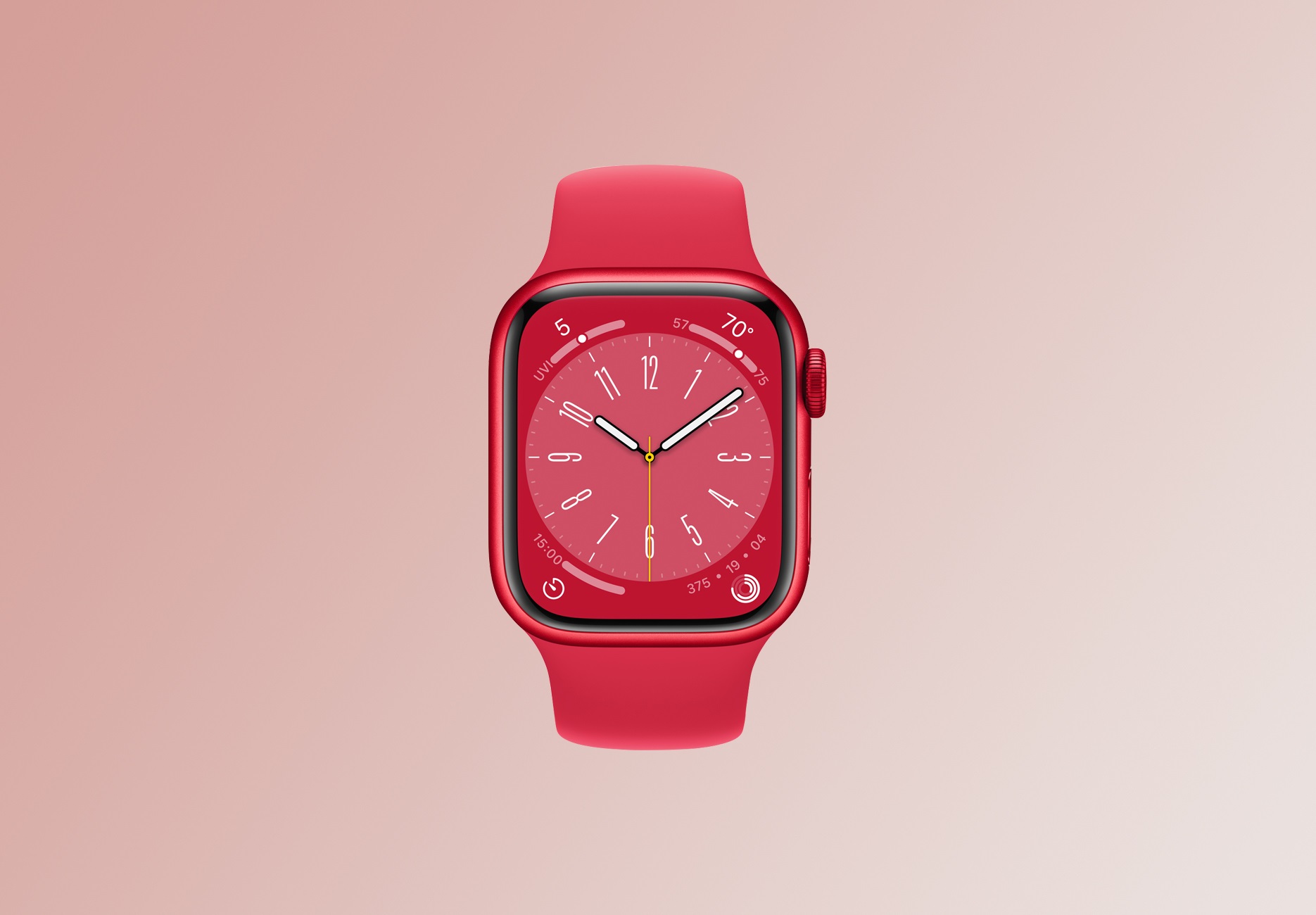 Часы Apple Watch Series 8 GPS 41mm Aluminum Case with Sport Band (PRODUCT)RED MNP73. Фото N3