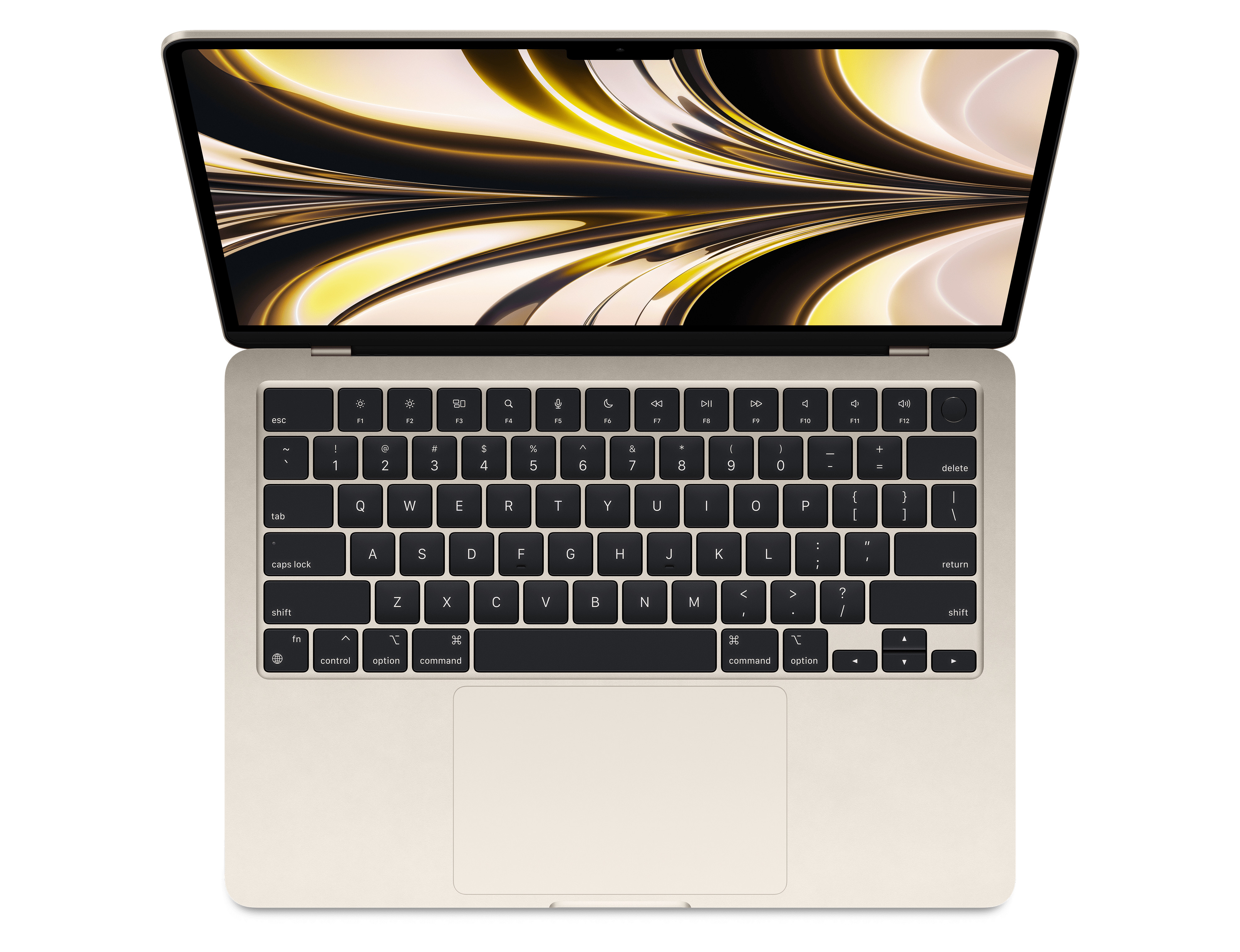 Ноутбук Apple MacBook Air 13.6 Mid 2022 M2/8GPU/8GB/256GB/Starlight (Сияющая звезда) MLY23. Фото N2