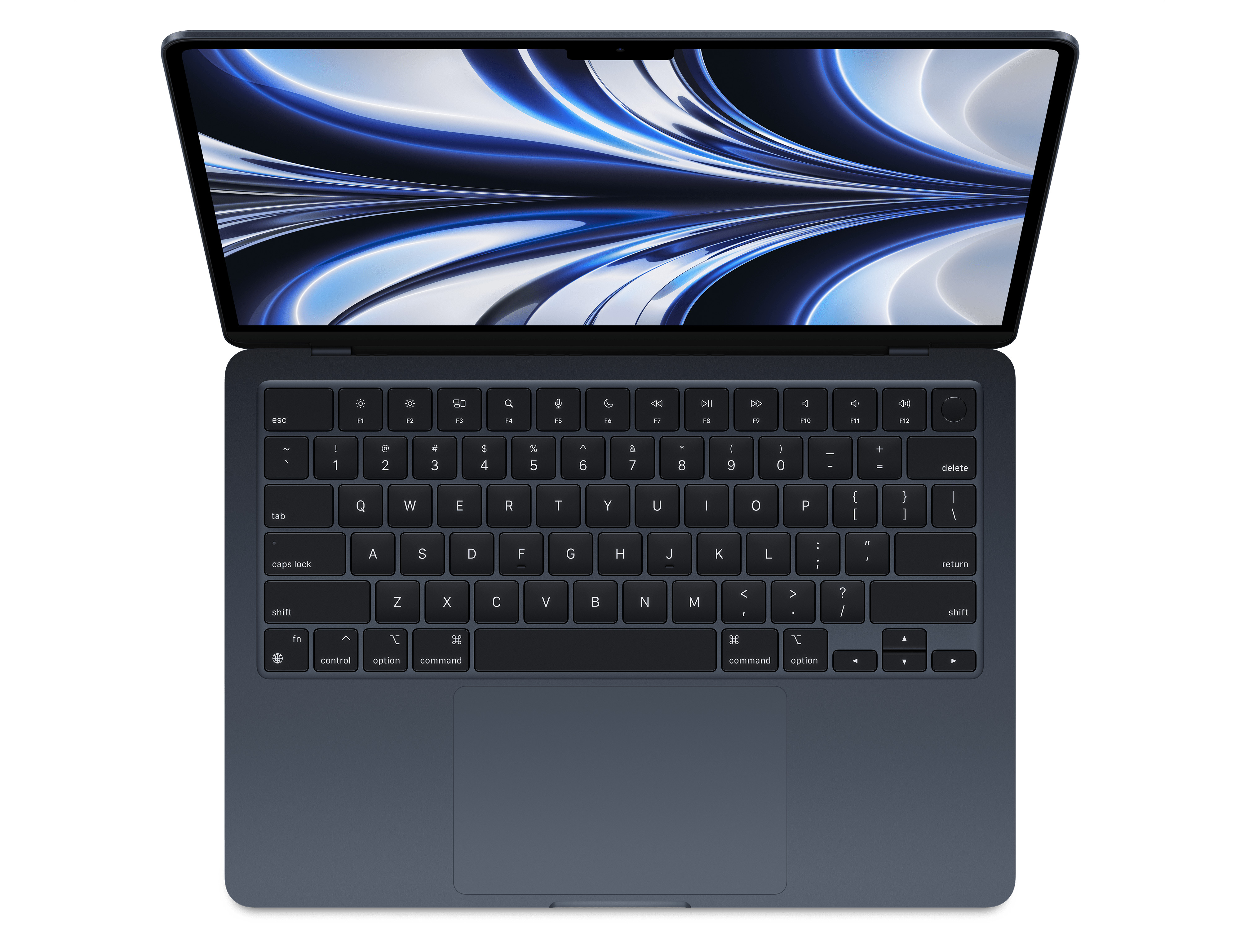 Ноутбук Apple MacBook Air 13.6 Mid 2022 M2/8GPU/8GB/256GB/Midnight (Темная ночь) MLY33. Фото N2